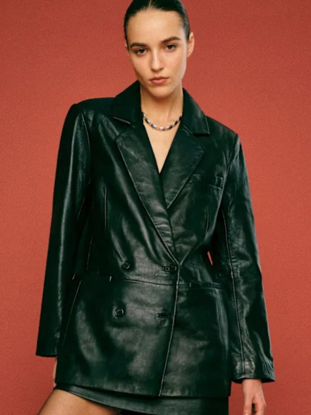[NWT] Reformation Veda Dalia Relaxed Leather Blazer
